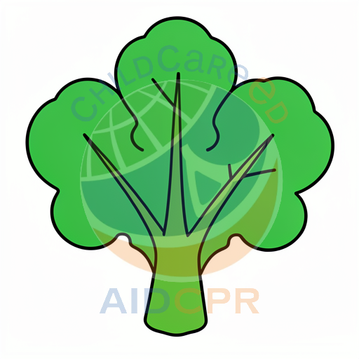Green broccoli vegetable with thick stem