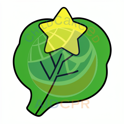 Yellow star inside green speech bubble