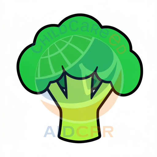 Green broccoli with thick stem
