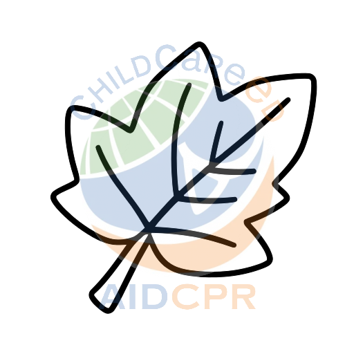 Orange leaf falling from tree branch coloring page