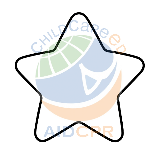 Simple star shape for early learning coloring page