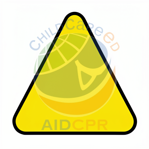 Yellow warning triangle with black border