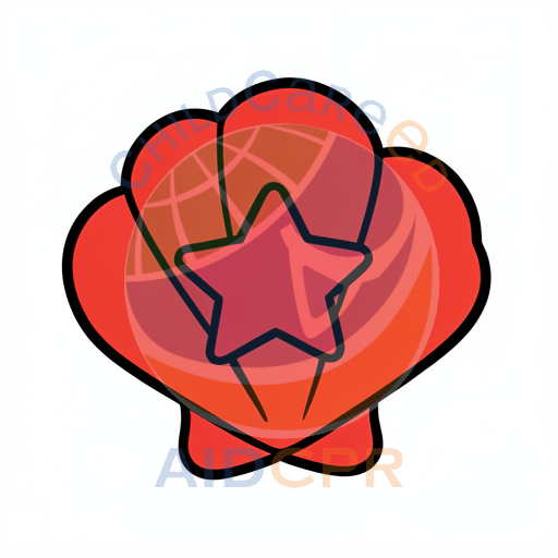 Red heart with star inside