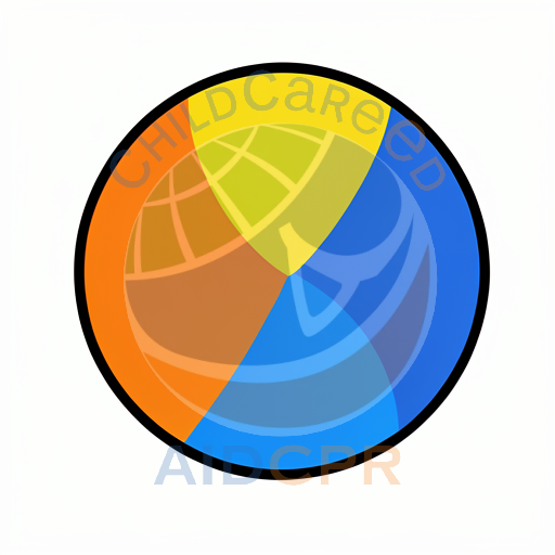 Colorful circle divided into four sections