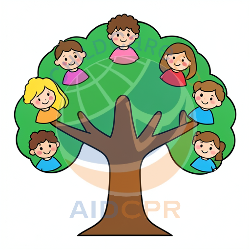 Children smiling on tree branches