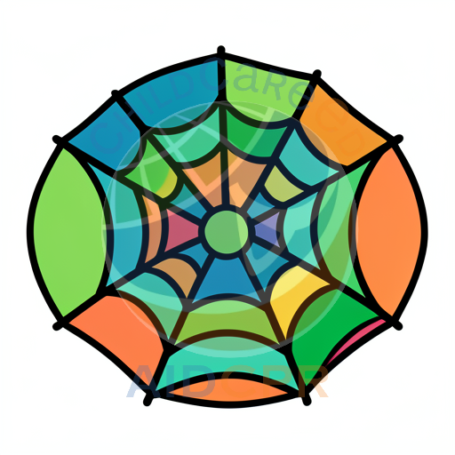 Colorful geometric pattern with central circle