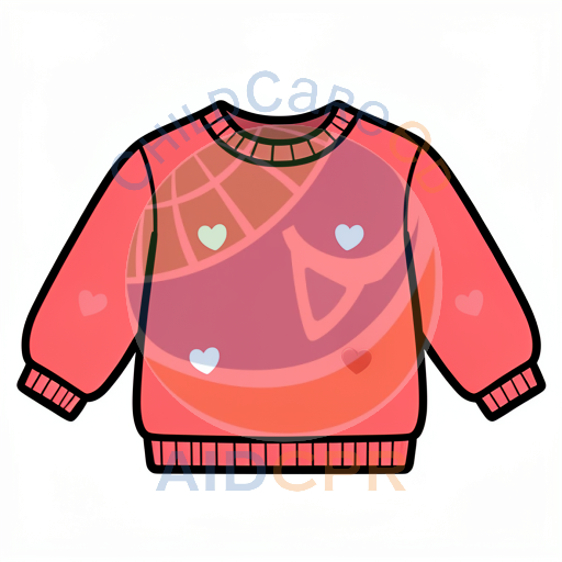 Pink sweater with heart patterns