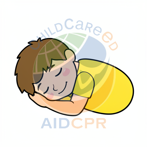 Child sleeping peacefully on side