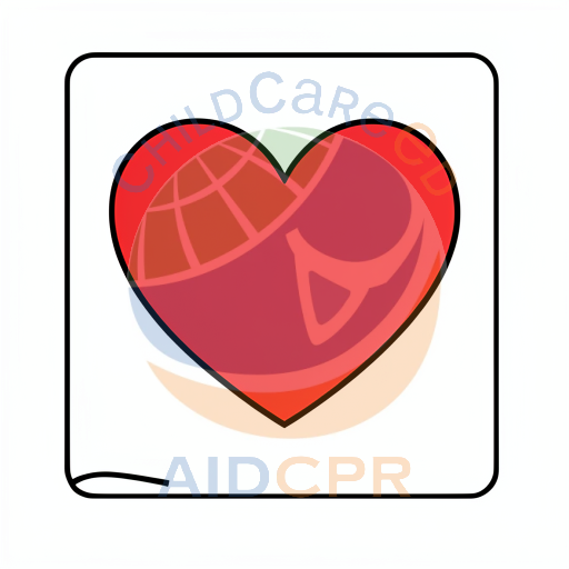 Red heart inside a square frame