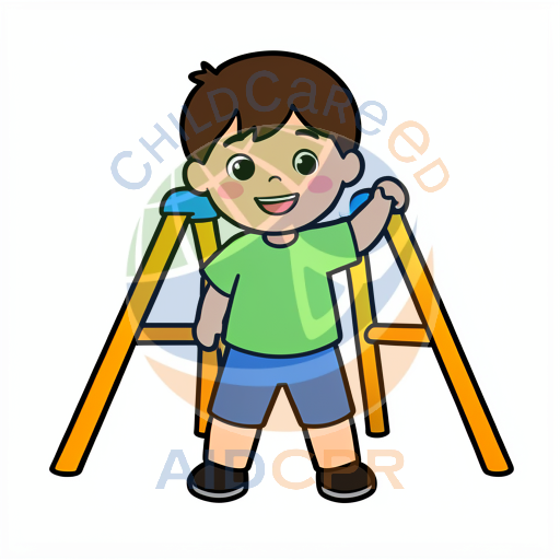 Child smiling while holding two ladders - ChildCareEd