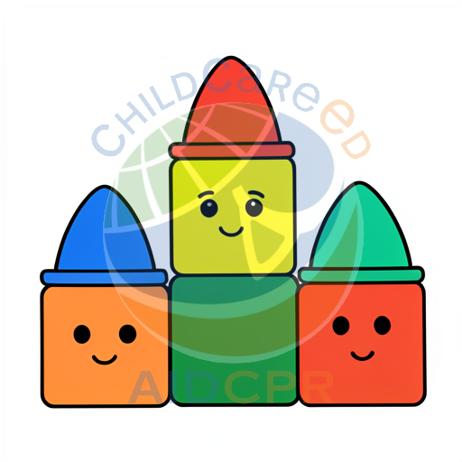 Three smiling crayons standing together