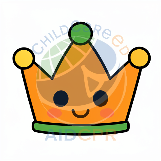 Happy smiling crown with three points