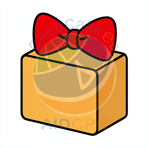 Present box topped with red bow