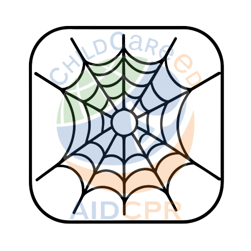 Spider web pattern on blue background coloring page