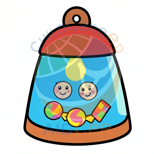 Gumball machine with smiling faces inside