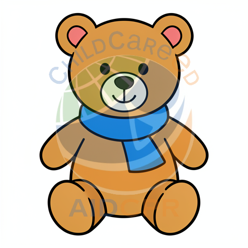 Friendly bear sitting with smiling face