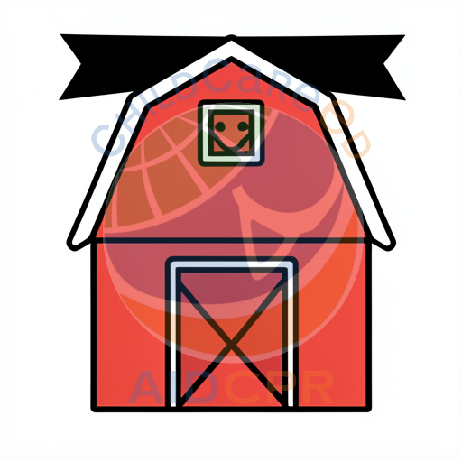 Red barn with smiling window face
