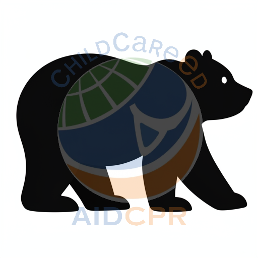 Black bear walking with round eye