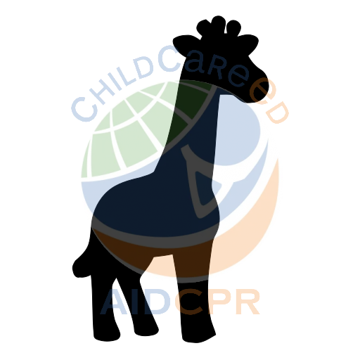 Cute giraffe standing with spotted pattern silhouette