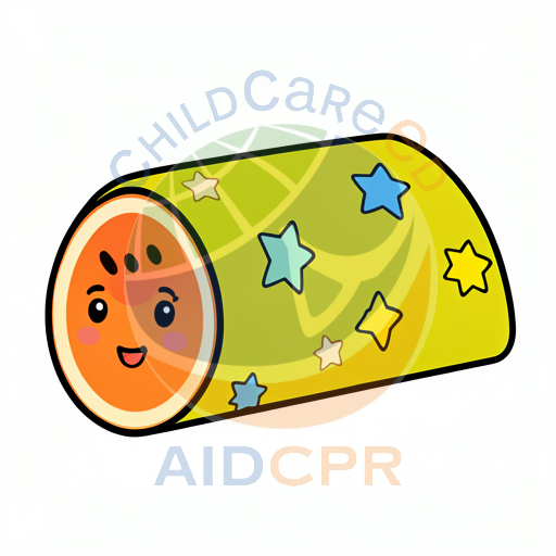 Happy orange slice with star pattern