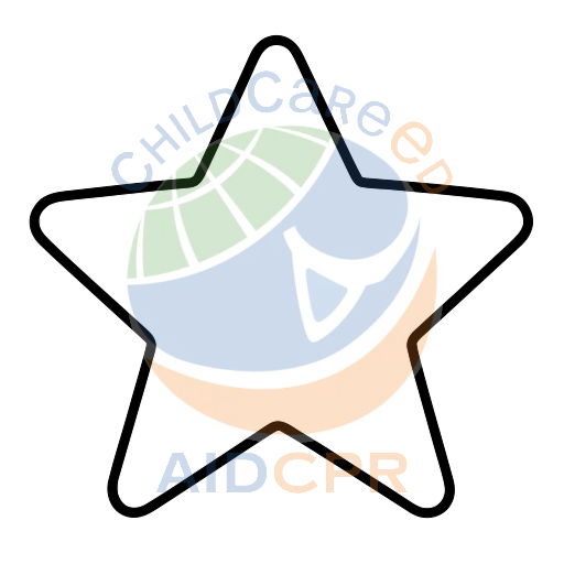 Bright red five-pointed star shape coloring page