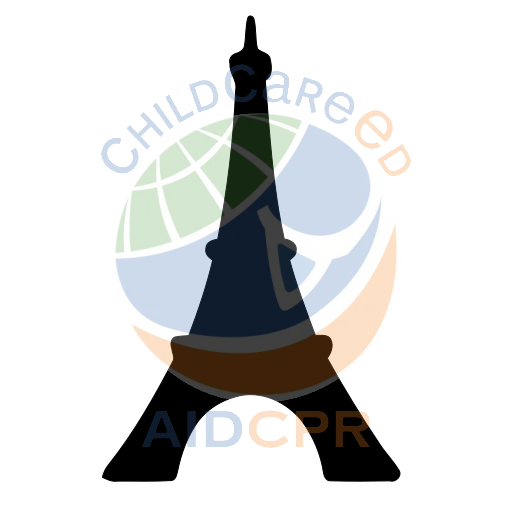Colorful Eiffel Tower with Patterned Design silhouette