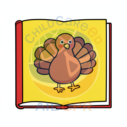 Cute Turkey Standing on Open Book - ChildCareEd