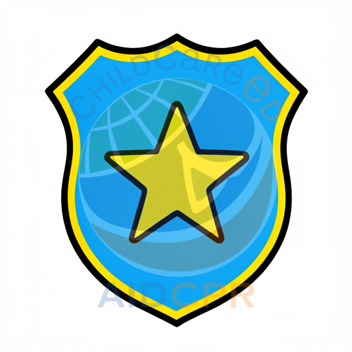 Protective badge featuring a five-pointed star
