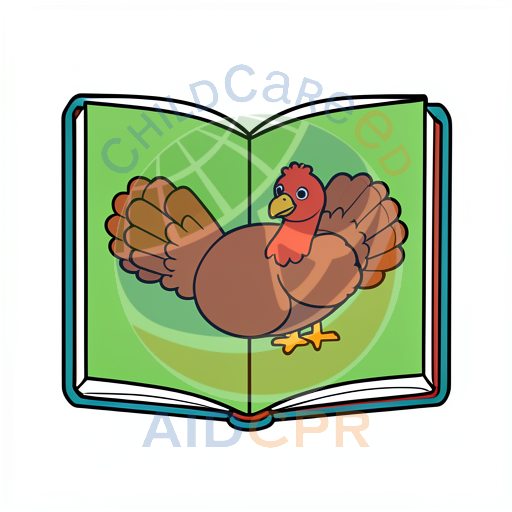 Turkey reading a green book