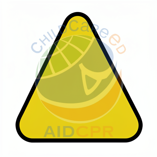 Yellow warning triangle with black border