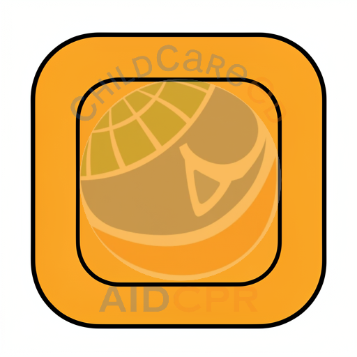 Orange square with black border