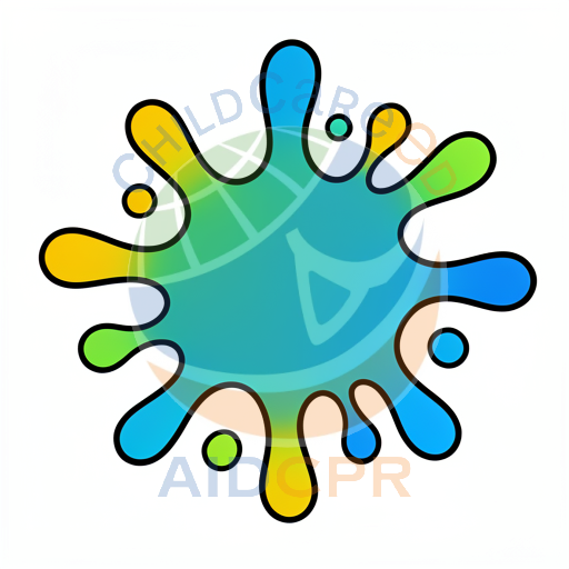 Colorful paint splatter with gradient effect
