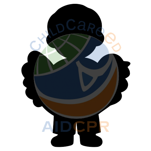 Boy holding inflatable duck float silhouette