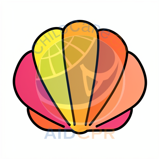 Colorful Shell with Bright Gradient Pattern dotted tracing worksheet ...