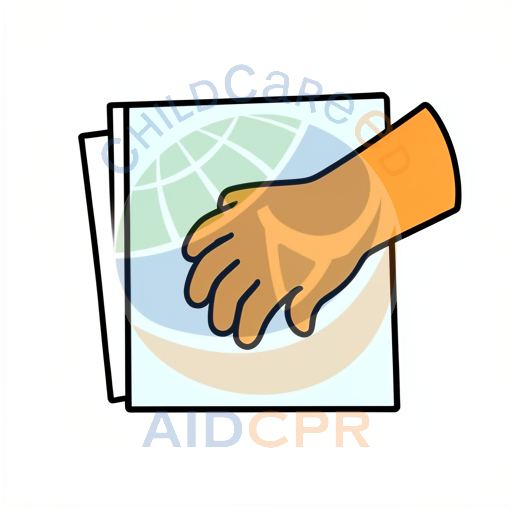Handshake on a light blue document