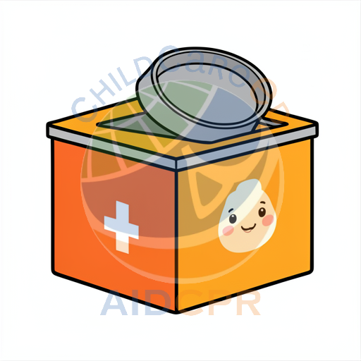 Orange donation box with smiling dumpling face