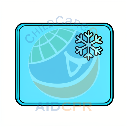 Blue snowflake on a tablet screen