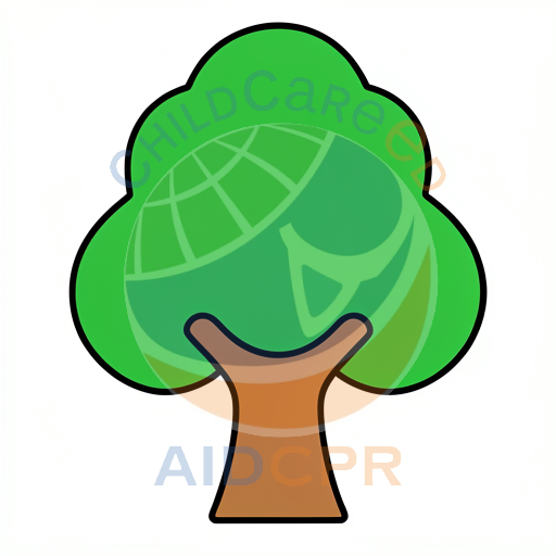 Simple cartoon tree with rounded canopy