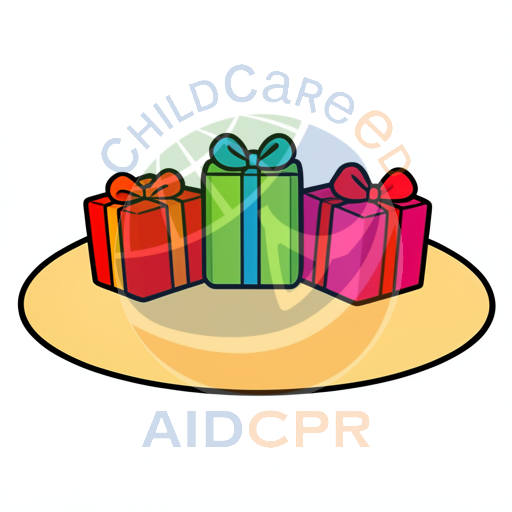 Three colorful gift boxes with bows