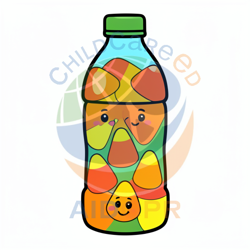 Candy Corn Bottle with Happy Faces