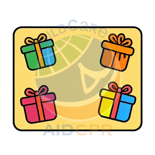 Four colorful gift boxes with bows