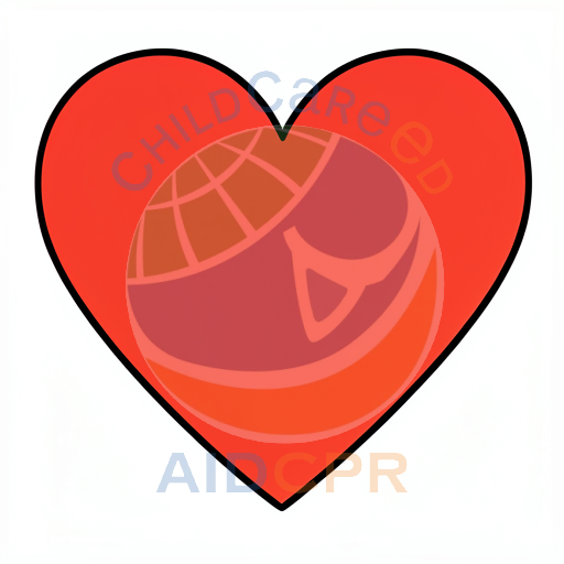 Simple heart shape in bright red