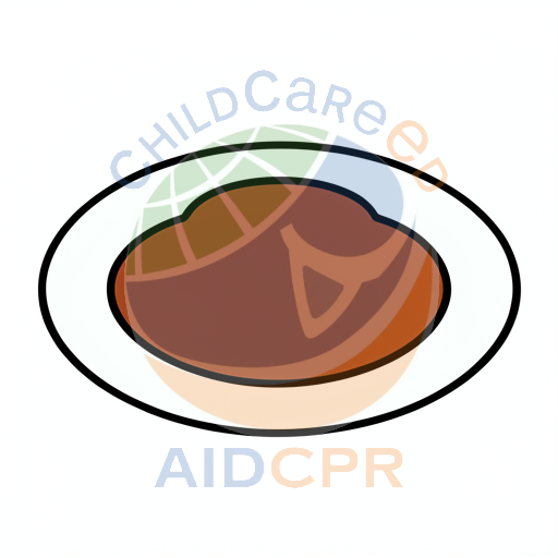 Brown oval shape inside white oval
