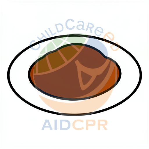 Brown oval shape inside black outlined oval
