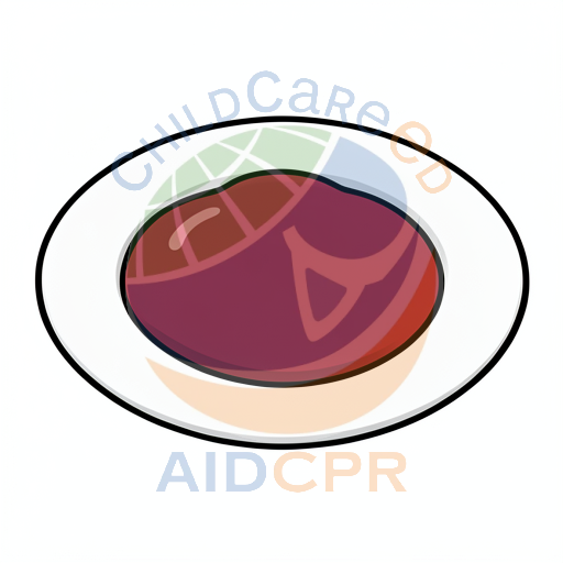 Red bean on white plate