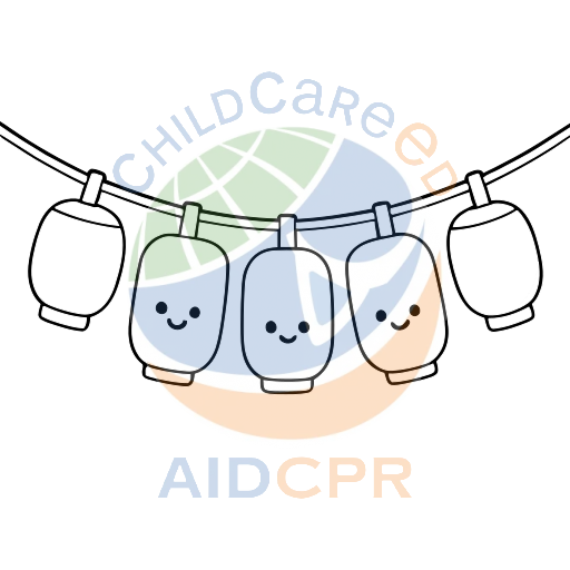 Happy string lights with smiling faces coloring page - ChildCareEd