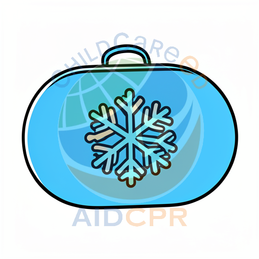 Blue snowflake inside a lunchbox