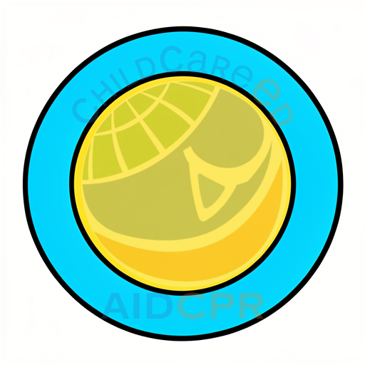 Yellow sun inside blue circle