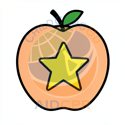 Apple with yellow star inside