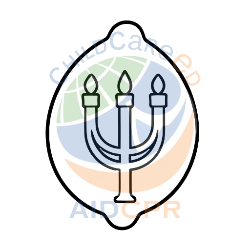 Candlestick inside a lemon shape coloring page